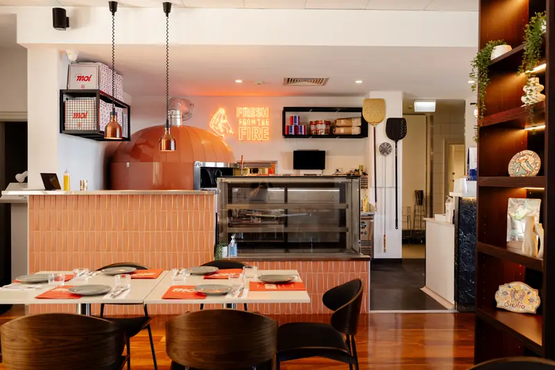 The dining room at Mad Over Italian Emerald Lakes